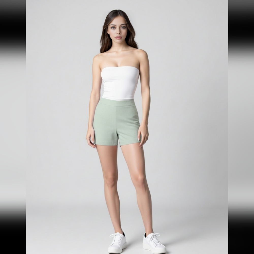 NWT !!Margaret M Lea Sage Green Texture Short Size Small Petite